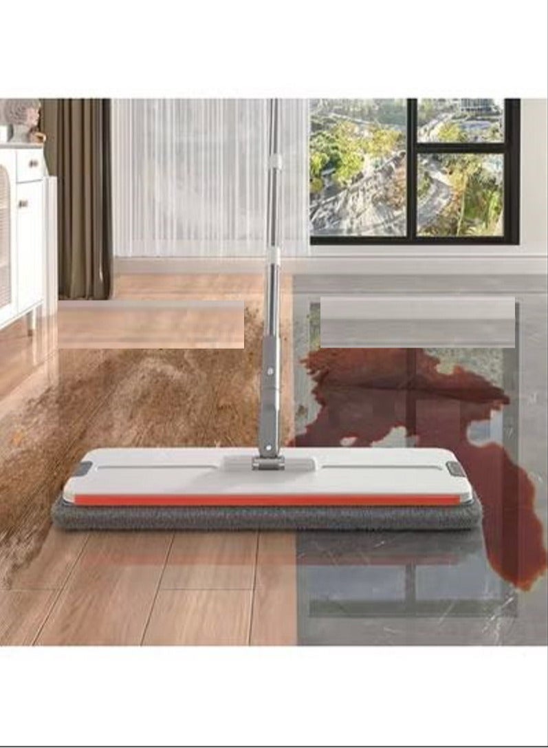 Mop and Bucket Set with Wringer, Flat Floor Mop with 2 Microfiber Pads, Hands-Free Floor Cleaning, for All Floor and Window Types - Image 3